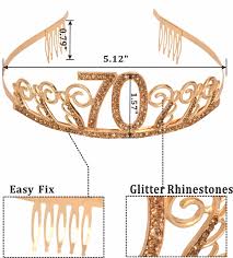 Happy Birthday Crown And Sash 70th Birthday Tiara And Sash Happy 70th Birthday Party Supplies 70 And Fabulous Black Gli In 2020 70th Birthday Party Supplies Kids Party Balloons Gold Number Balloons