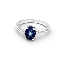 No matter if you're celebrating a first anniversary or a 25 year anniversary, a wedding anniversary gift is always cherished and appreciated. Amazon Com Genuine Blue Star Sapphire Sterling Silver 925 Ring With Diamonds Oval Shaped Handmade Products