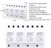 4P 15KA/25KA Lightning Surge Protector 380V Surge Protective Device Din Rail