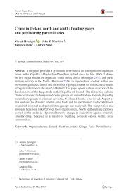 Pdf Crime In Ireland North And South Feuding Gangs And Profiteering Paramilitaries
