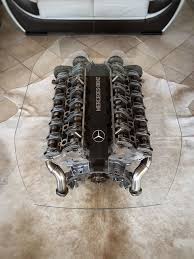 V12 Engine As A Lounge Table In 2021 Automotive Decor Car Parts Decor Garage Furniture