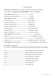 En application, venez voir nos. Exercices Du Passe Compose French Flashcards Learn French Learn French Beginner