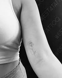 I want to get a quote on my arm, but can't decide if i should place it on the inner or outer forearm. Single Needle Rose Tattoo On The Left Inner Arm