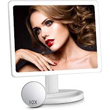 Check spelling or type a new query. Amazon Com Fancii 10x Magnifying Lighted Makeup Mirror Daylight Led Vanity Mirror Compact Cordless Locking Suction 6 5 Wide 360 Rotation Portable Illuminated Bathroom Mirror Square Beauty Personal Care