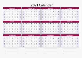 Twelve months of cute 2021 printable calendar templates. Calendar 2021 Png Image 12 Month Printable Calendar 2020 Transparent Png Transparent Png Image Pngitem