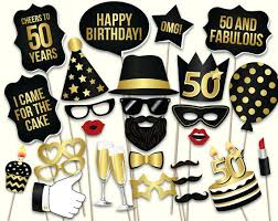 50th Birthday Photo Booth Props Free Printable 50th Birthday Photo Booth Props Printable Pdf Black And Gold Etsy Birthday Props Birthday Photo Booths Birthday Photos