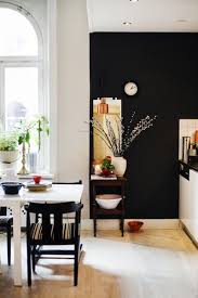 black accent wall in the kitchen