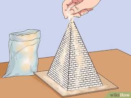 This is a just a simple paper craft technique called origami.s. 3 Ways To Build A Pyramid For School Wikihow