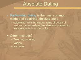 Absolute dating is used to find the exact age of a rock/ fossil and relative dating is used to find the one age of a rock layer in comparison to others. The Rock And Fossil Record Ppt Video Online Download