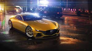 Hd Wallpaper Mazda Rx Vision Concept Car Night Cool Wallpaper Flare