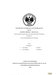 Soal dan pembahasan geometri transformasi kuliah pdf. Makalah Translasi