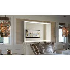 Innoci Usa Terra 56 In X 36 In Led Mirror 63405636 The Home Depot Wall Mounted Light Lighted Vanity Mirror Led Mirror Bathroom