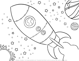 Please feel free to save the coloring pages to your computer and then print them for coloring. 11 Rocket Ship Cute Aliens Ufo In Outer Space Coloring Pages For Kids Rainbow Printables