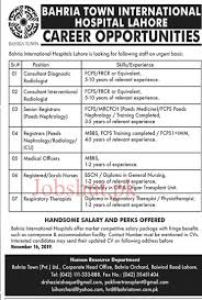 Bahria Town International Hospital Publish Jobs For Graduate Male And Female To Apply Before Due Date All Hospital Jobs Jobs In Lahore Latest Jobs In Pakistan