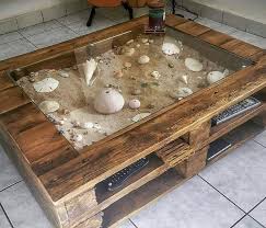 Creative Glass Display Coffee Tables Pallet Home Decor Diy Furniture Easy Display Coffee Table Glass top coffee table with display drawer.