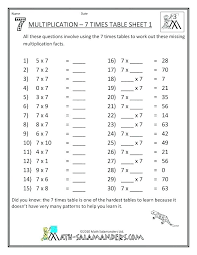 7 And 6 Times Tables Charleskalajian Com