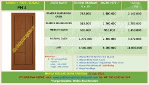 Harga pintu kayu minimalis dan juga jendela pun terbilang cukup murah. Pd Bintang Karya 2 Harga Kusen Pintu