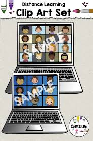 Distance Learning Clipart Set Remote Learning Clip Art Technology In 2020 Distance Learning Clip Art Teaching Clipart
