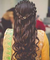 Fan out the top ponytail to conceal the base of the bottom ponytail and finish off the look. 30 Flawless Open Hairstyles For Your Wedding Functions Shaadisaga
