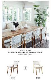 Indie Home Wood And Leather Dining Chair Copycatchic Dining Room Inspiration Home Decor Dining Room Design