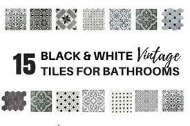 Etsy has numerous style pieces that include black and white photographic images and bespoke oil paintings. 15 Stunning Vintage Black And White Tiles For Bathrooms The Flooring Girl