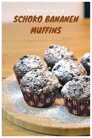 Schoko Bananen Muffins Einfach Backen Mit Ol Allekochen Com Rezept In 2020 Schoko Bananen Muffins Bananen Muffins Schoko Bananen Kuchen