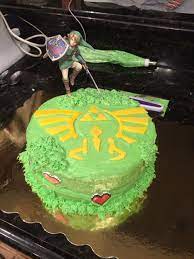 Cooking is a game mechanic in breath of the wild, where link can throw up to five pieces of material into a lit cooking pot to create a cooked dish. Zelda Breath Of The Wild Birthday Cake Zelda Cake Cake Zelda Party