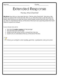 The Teacher Treasury Extended Response Writing Extended Response Constructed Response