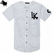 Black And White Striped Baseball Jersey Comkings Baseball Jerseys Black White Unisex Men Women Hip Hop Style Rock T Shirts With Images Striped Shirt Men Mens Tees Fashion Mens Outfits