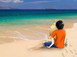 Percy And Annabeth On The Beach By Scarypuff Chan98 Deviantart Com Percy Jackson Percy Jackson Ships Percy And Annabeth