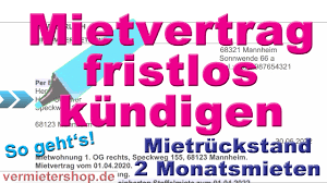 Vorlage für die kündigung der wohnung schweiz) gratis downloaden. Mietvertrag Fristlos Kundigen Wegen Erheblichem Mietruckstand 543 Bgb 2019 Vermietershop De Youtube