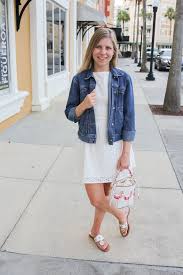 The crew neck collar will fit perfectly under the jean jacket. Buy Jean Jacket White Dress Cheap Online
