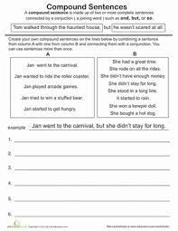 Great Grammar Compound Sentences Compound Sentences Complex Sentences Worksheets Third Grade Grammar Worksheets