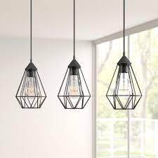 zipcode design linear pendelleuchte 3 flammig freya wayfair de kochinselbeleuchtung beleuchtung kuche pendelleuchte