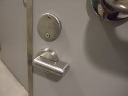 How do you unlock a door with a hole in the knob? User Friendly Door Handles At Appropriate Height Anyone With Or Without A Disability Is Able To Gras Bathroom Door Design Bathroom Decor Bathroom Door Handles