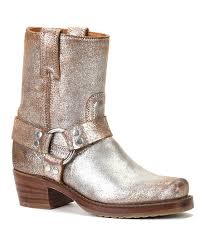 Frye Silver Metallic Harness Leather Boot Women