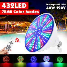 423led 40w Color Change Led Swimming Pool Light Underwater Light Rgb Remote Control Fixture Light Bulb Pentair Hayward Sale Banggood Com