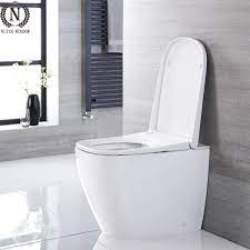 The toilet bowl is installed first and is set on a drain pipe with a collar flange attachment. China Bathroom Water Closet White Glazed High End Finish Toilet China Toilet Toilets