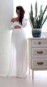 Gorgeous White Maternity Gown Maternity Gown Photo Shoot Baby Shower Maternity Dress B Maternity Dresses For Baby Shower Baby Shower Dresses Shower Dresses