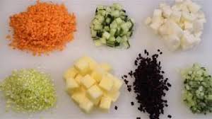 Découvrez les ingrédients, ustensiles et étapes de préparation. Schneidetechnik Zum Schneiden Von Brunoise Wurfeln Von Gemusen Oder Obst Kuechenchef David Jahnke Youtube