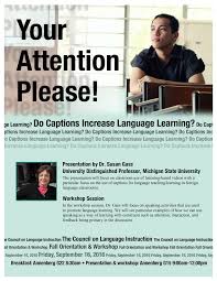 Presentation by Dr. Susan Gass University Distinguished Professor, Michigan  State University Workshop Session