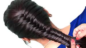 Once done, secure the braid with a hair tie. Everyday Fishtail Braid Hair Style For Short Hair 2019 Easy Way Hairstyles Girls Fishtail Braid Youtube