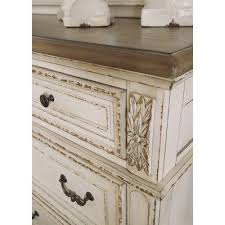Realyn Dresser Chipped White Signature Design By Ashley In 2020 White Panel Bedroom Set White Panel Bedroom White Paneling
