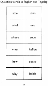 It uses a computer to translate tagalog to english. Question Words In English Tagalog Tagalog Words Filipino Words Tagalog Love Quotes