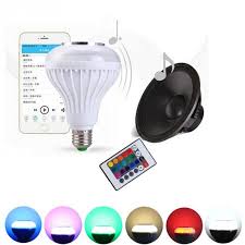 Smartphone Controlled Colorful E27 12w Dimmable Led Light Bulb Wireless Buletooth Music Player Audio Speaker Best Party Led Light Bulb Light Bulb Dimmable Led