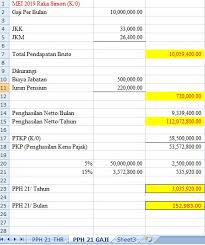 Preview contoh slip gaji karyawan resmi format ms. Pencatatan Thr Dan Perhitungan Pph 21 Thr Pt Ultima Tekno Solusindo