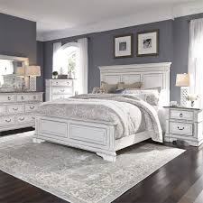 Enjoy free shipping & browse our great selection of bedroom furniture, headboards, bedding and more! Liberty Furniture Abbey Park 4pc Panel Bedroom Set In Antique White Est Ship Time Is 8 10 Weeks