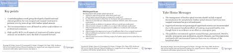 We did not find results for: Danish National Clinical Guidelines For Surgical And Nonsurgical Treatment Of Patients With Lumbar Spinal Stenosis Sogacot