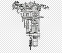 Architecture Black And White Building Drawing Architectural Drawing Architecture Behance Sketch Retro Building Png Architectural Sketch Window Bui In 2020 Architecture Drawing Architecture Sketchbook Drawings