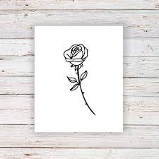 Small Rose Temporary Tattoo Small Temporary Tattoo Floral Temporary Tattoo Flower Temporary Tattoo Vintage Tattoo Small Rose Tattoo Single Rose Tattoos Rose Tattoos For Men